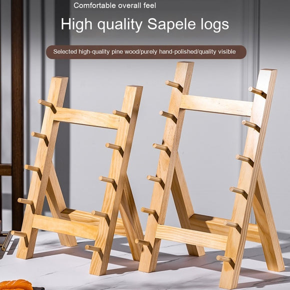 Soporte para Cuchillos de Madera Sapele - Organizador de Cocina Premium