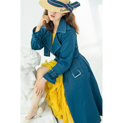 Blazer Largo con Cordones y Solapas Oversize sin Botones - Image 10