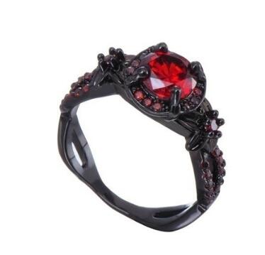 Anillo Bicolor Rojo y Negro