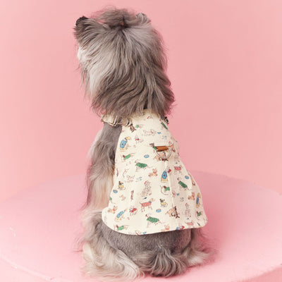 Falda Denim con Tirantes para Perros Pequeños Schnauzer y Maltés - Image 3