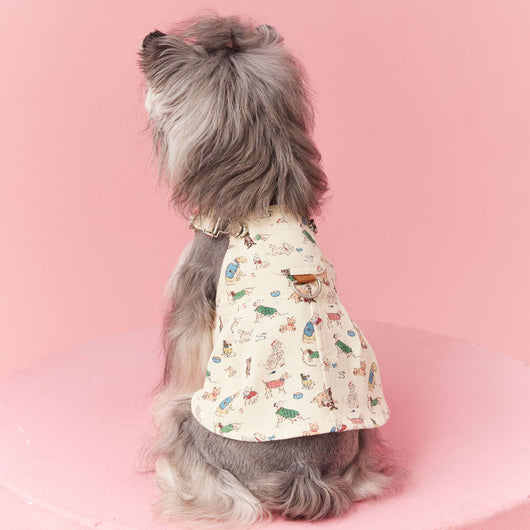 Falda Denim con Tirantes para Perros Pequeños Schnauzer y Maltés - Image 3