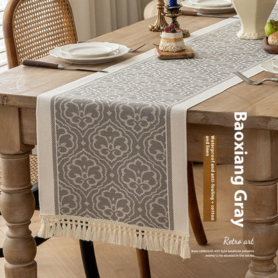 Mantel Largo de Algodón y Lino para Comedor - Image 6