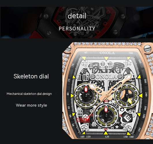 Reloj Mecánico Multifuncional con Diamantes - Elegancia y Precisión - Image 20