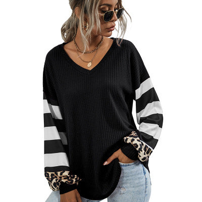 Camiseta Manga Larga Rayas Cosidas Mujer - Image 5