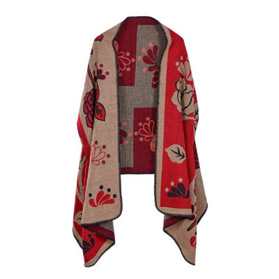 Capa Gruesa de Cachemira a Cuadros para Mujer Talla Plus - Abrigo Térmico - Image 40