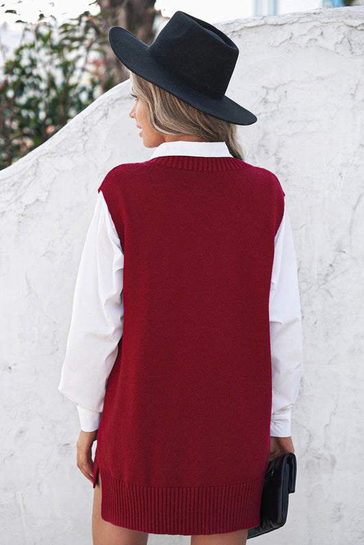 Chaleco Tejido Liso para Mujer - Estilo Casual y Versátil - Image 8