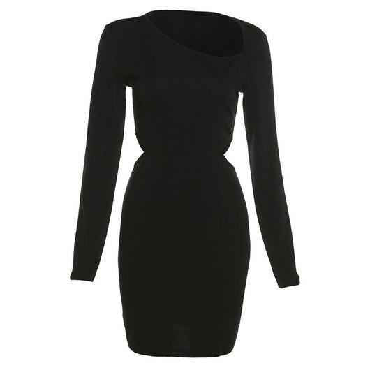 Vestido Ajustado Elegante con Escote Redondo y Detalles Hueco - Image 8