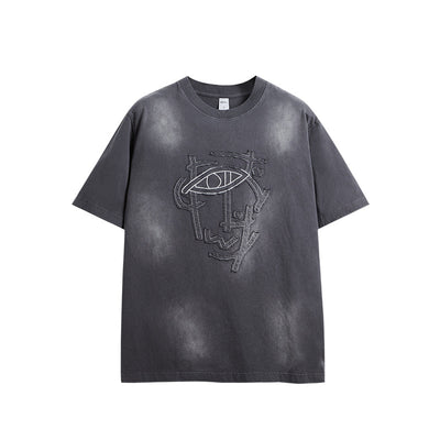 Camiseta Hombre Lavada con Bordado Artesanal Corte Relajado - Image 9