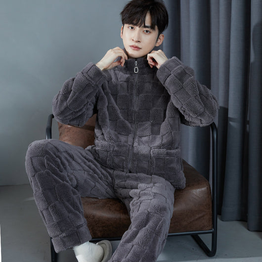 Cardigan Térmico de Forro Polar Grueso para Otoño e Invierno