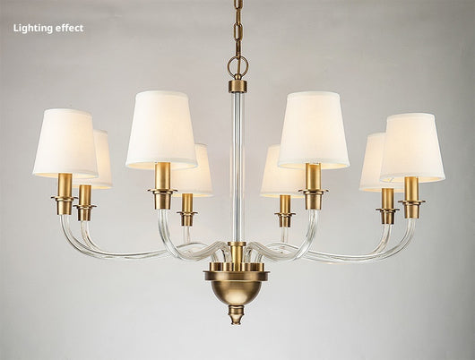 Lámpara Colgante de Cobre Puro Estilo Moderno Minimalista para Dormitorio - Image 17