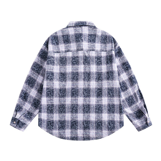 Blusa Holgada con Cuello Solapa y Encaje Plisado - Image 3