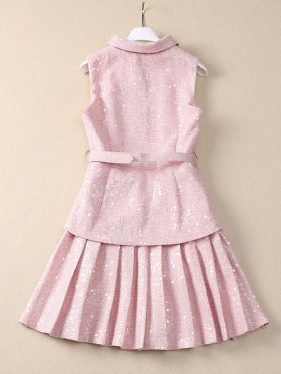 Vestido Corto Elegante con Lentejuelas y Volantes - Image 21