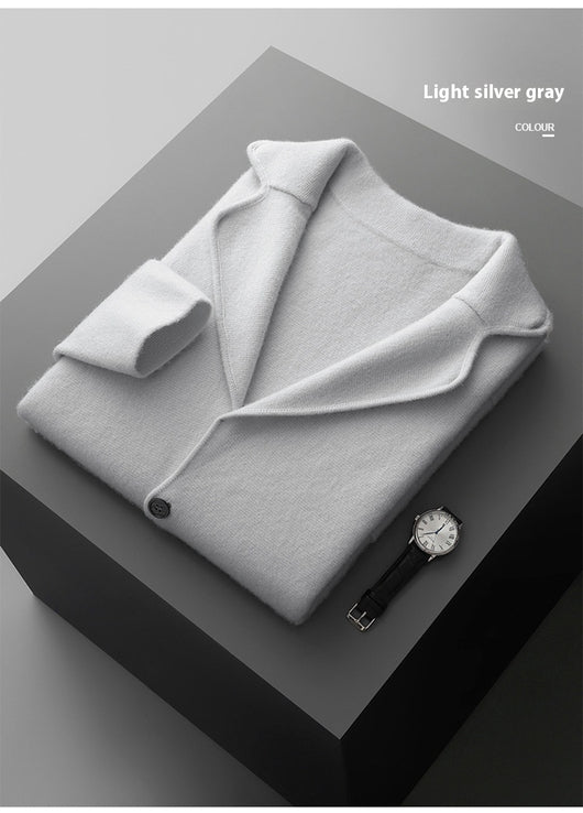 Suéter Saco de Cachemira para Hombre con Cuello Solapa - Tejido Grueso y Cómodo - Image 27