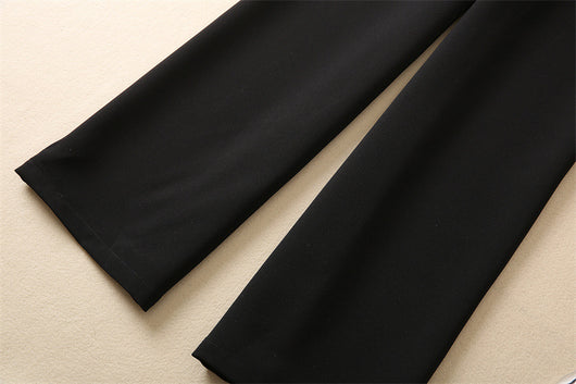 Jumpsuit Ejecutivo de Manga Larga con Cintura Ajustada Negro - Image 24