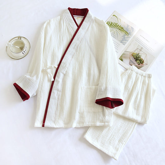 Pijama Kimono Hanfu de Algodón Puro para Hombre - Image 9