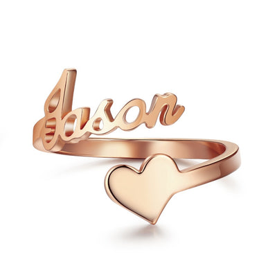 Anillo Personalizado de Corazón en Acero Inoxidable DIY - Image 7