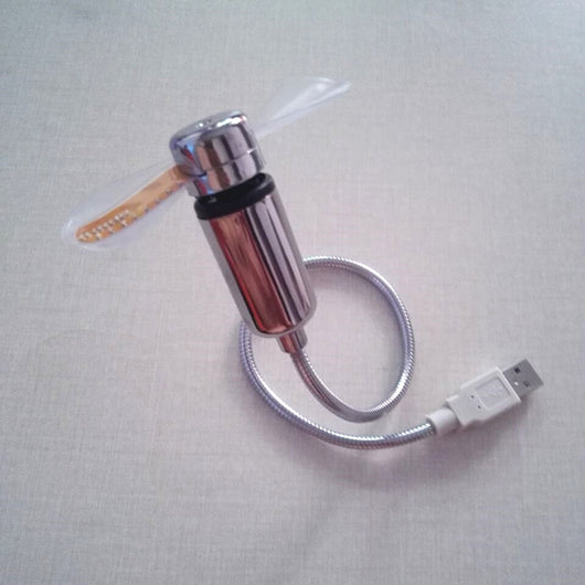 Ventilador USB Mini Flexible con Reloj LED y Luz Ajustable