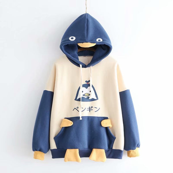 Sudadera con Capucha Acolchada de Terciopelo - Diseño Anime Niña Japonesa