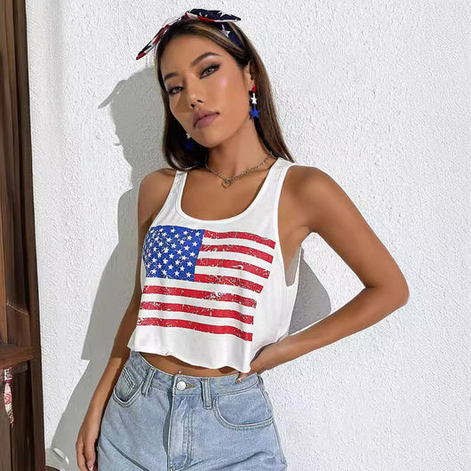 Chaleco Estampado sin Mangas - Top Ajustado Leisure para Mujer - Image 3