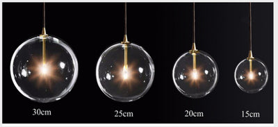 Lámpara de Araña Minimalista Esfera de Cristal Transparente - Image 8