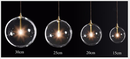 Lámpara de Araña Minimalista Esfera de Cristal Transparente - Image 8