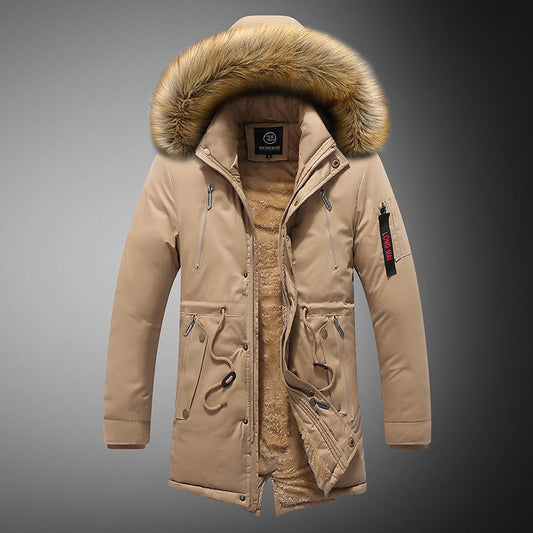 Chaqueta Casual Mediana con Capucha y Forro Polar
