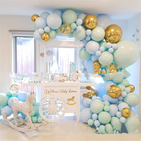 Guirnalda de Globos Macarrón Oro Rosado con Confeti para Bodas y Fiestas