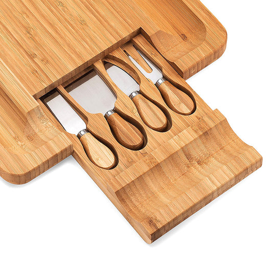 Tabla de Corte Multiusos Cuadrada con Cajón para Cuchillos y Quesos - Image 7