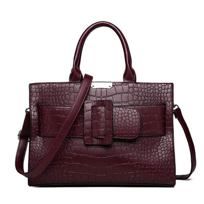 Bolso Bandolera Efecto Cocodrilo con Gran Capacidad - Image 8