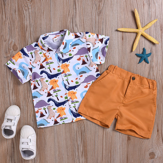 Traje Corto Infantil Estampado de Dinosaurios - Image 3
