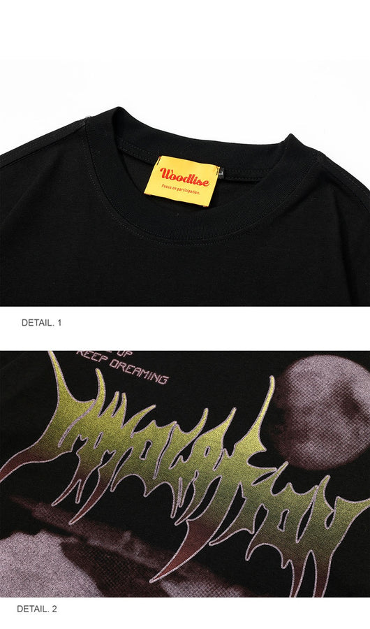 Camiseta Hombre Street Hip-hop Graffiti Manga Corta - Image 9