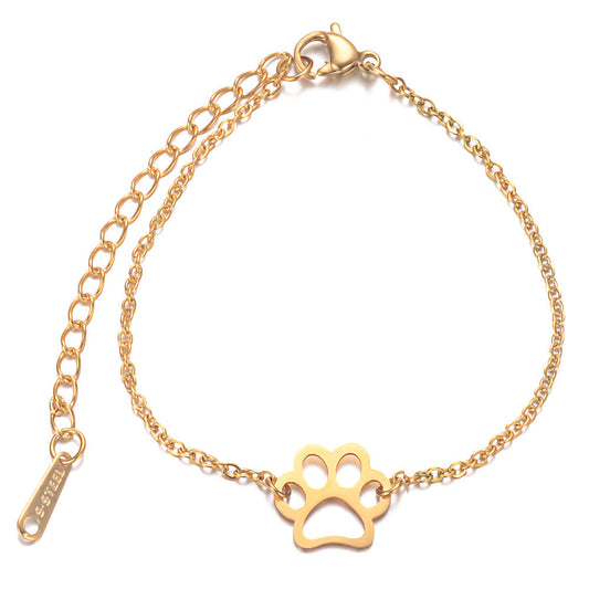 Pulsera de Acero Inoxidable con Patita de Perro - Image 2