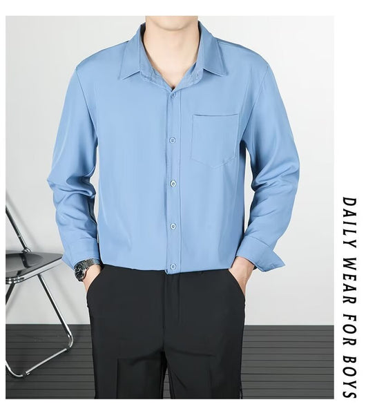 Camisa Suelta de Lino Coreana con Drapeado Elegante - Image 16
