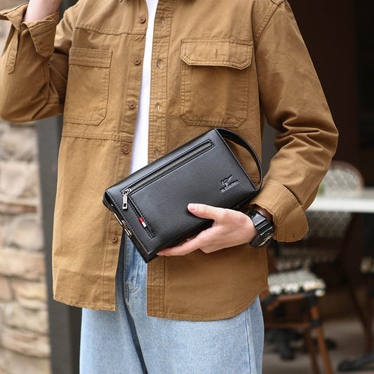 Billetera Masculina de Diseño Clutch con Cierre de Combinación - Image 2