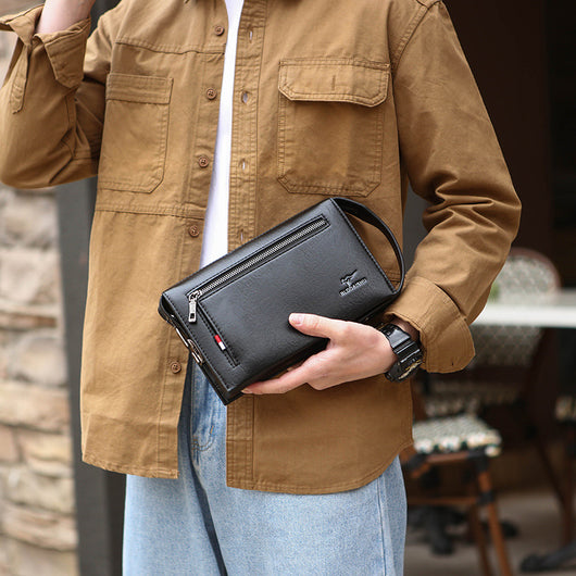 Billetera Masculina de Diseño Clutch con Cierre de Combinación - Image 2