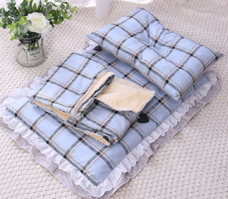 Cama Acolchada Tres Piezas para Gatos y Perros - Colchoneta de Algodón Premium - Image 8