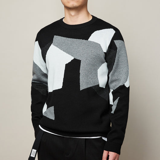 Suéter Jacquard Cuello Redondo para Hombre - Otoño e Invierno - Image 3