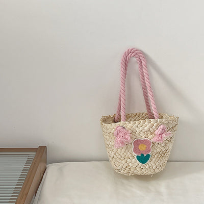 Bolsa Mensajera Infantil Tejida a Mano en Fibra Natural - Image 6