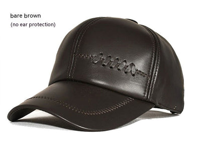 Gorra de Cuero para Hombre Otoño e Invierno - Image 9