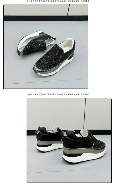 Zapatillas Casual para Mujer con Lentejuelas y Suela Gruesa Acolchada - Image 8