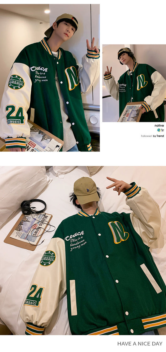 Chaqueta Casual Unisex con Bloques de Color y Parches - Image 25
