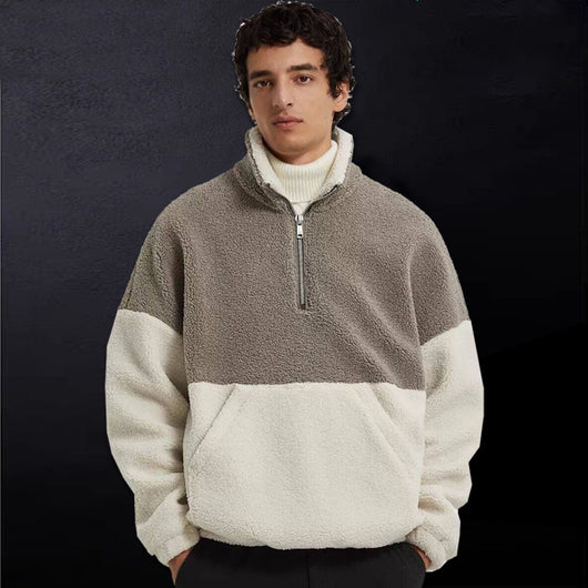 Chaqueta de Polar con Cuello Alto y Contraste para Otoño e Invierno - Image 14