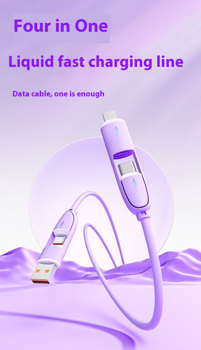 Cable de Carga Rápida 4 en 1 de Silicona Premium - Image 25
