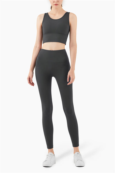 Pantalones Deportivos Cintura Alta Ajustados en Nude - Image 27