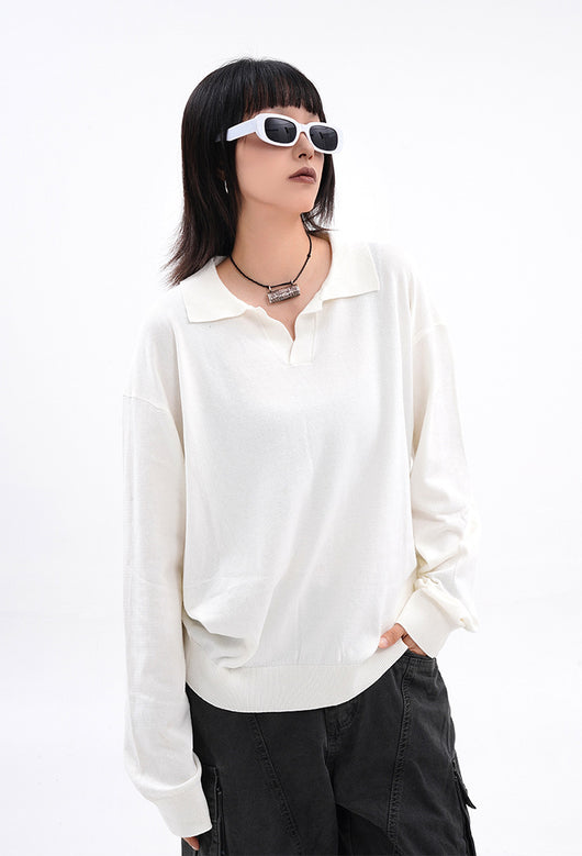Polo Boutique de Manga Larga con Solapa para Hombre y Mujer - Otoño e Invierno - Image 19