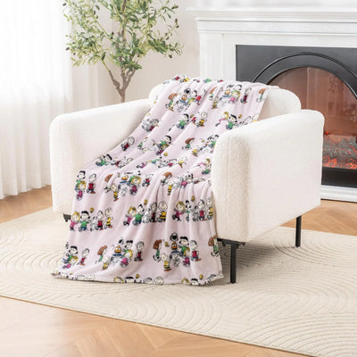 Cobija de felpa Peanuts Velvet Loft Snoopy 140 x 178 cm – Diseño The Flying Ace, oficial y ultra suave - Tekeno
