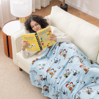 Cobija de felpa Peanuts Velvet Loft Snoopy 140 x 178 cm – Diseño The Flying Ace, oficial y ultra suave - Tekeno