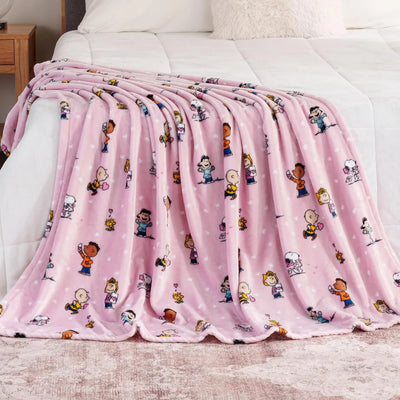 Cobija de felpa Peanuts Velvet Loft Snoopy 140 x 178 cm – Diseño The Flying Ace, oficial y ultra suave - Tekeno
