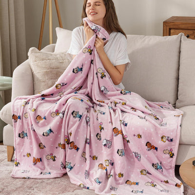 Cobija de felpa Peanuts Velvet Loft Snoopy 140 x 178 cm – Diseño The Flying Ace, oficial y ultra suave - Tekeno