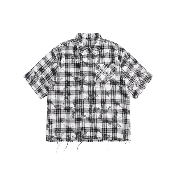 Camisa Cuadros Retro Oversize Manga Corta - Image 6